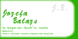 jozefa balazs business card